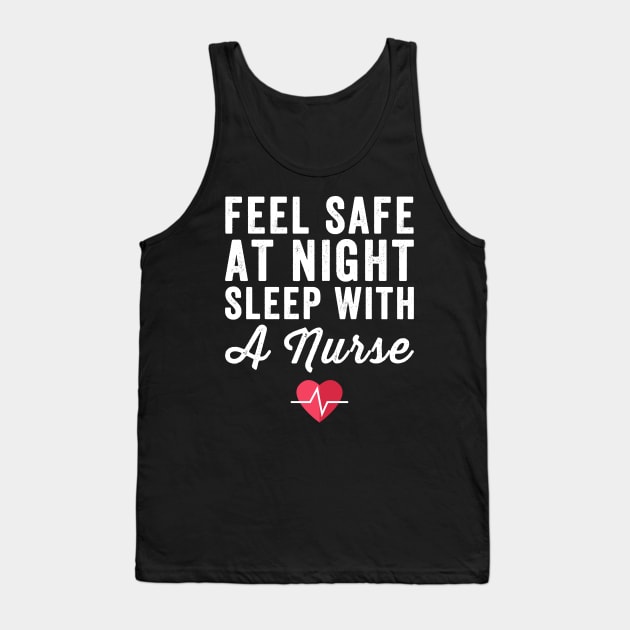 Feel safe at night sleep with a nurse Tank Top by captainmood